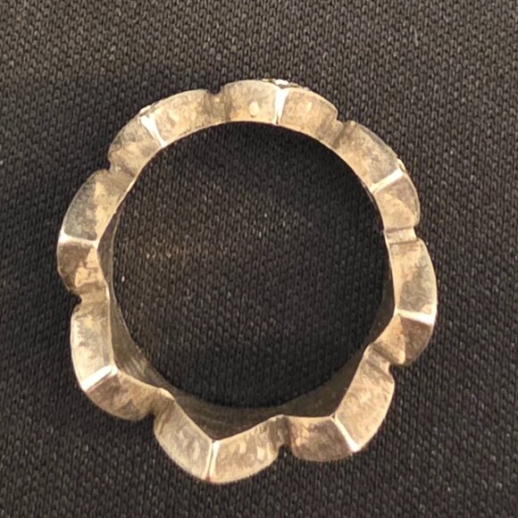 Vintage Sterling Silver Hearts 925 Band Ring Size 7 love - Picture 4 of 8